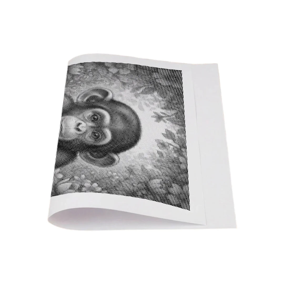 Scimmia con pittura a punti di fiori