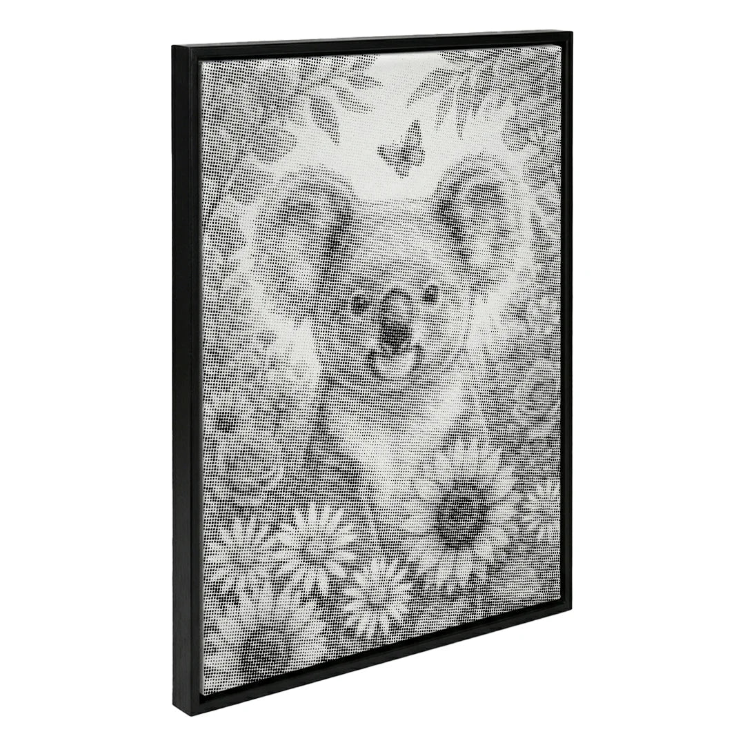 Koala con pittura a punti di fiori