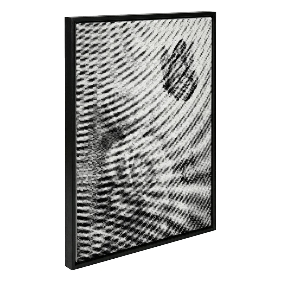 Farfalla con pittura a punti di rose