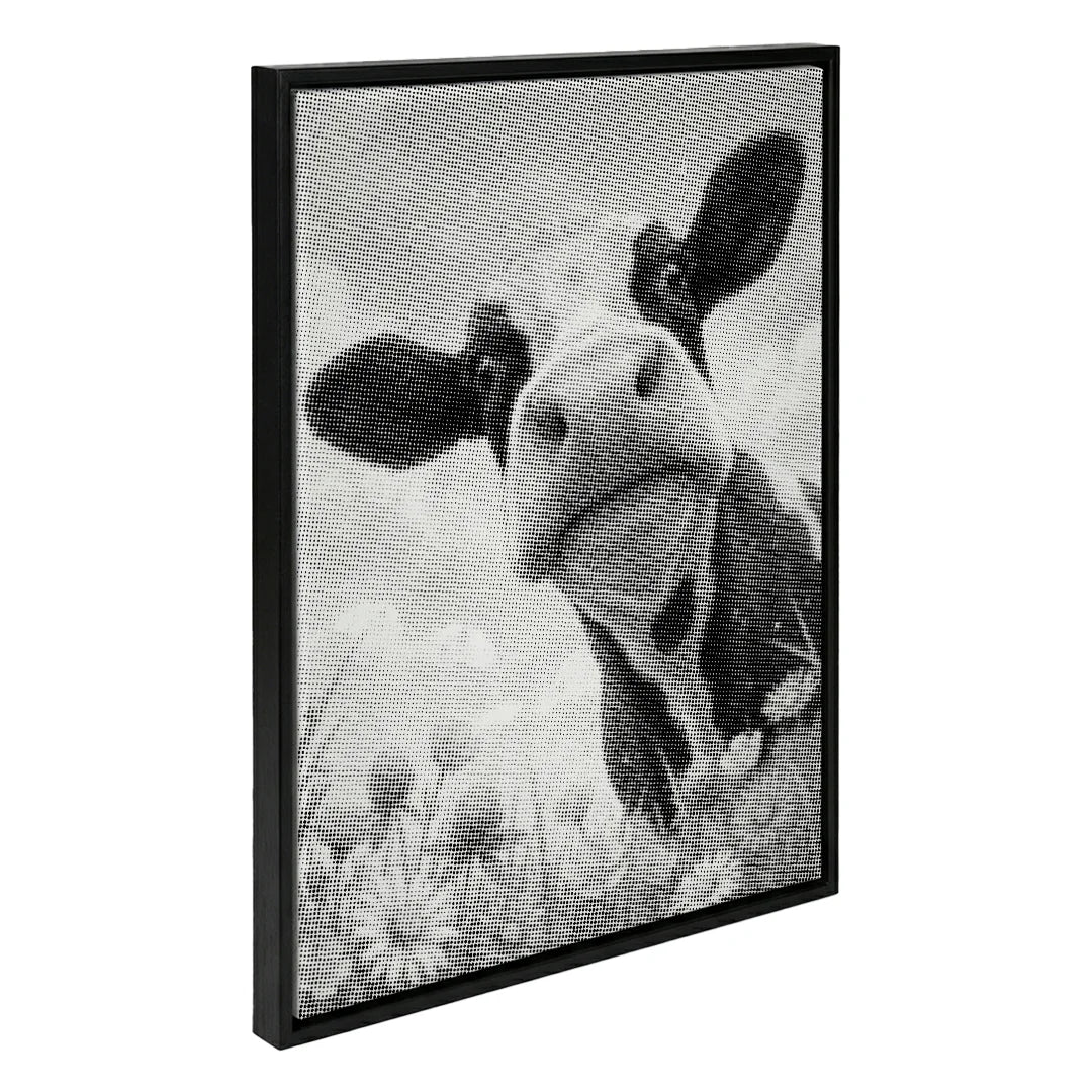 Mucca felice con pittura a punti di fiori