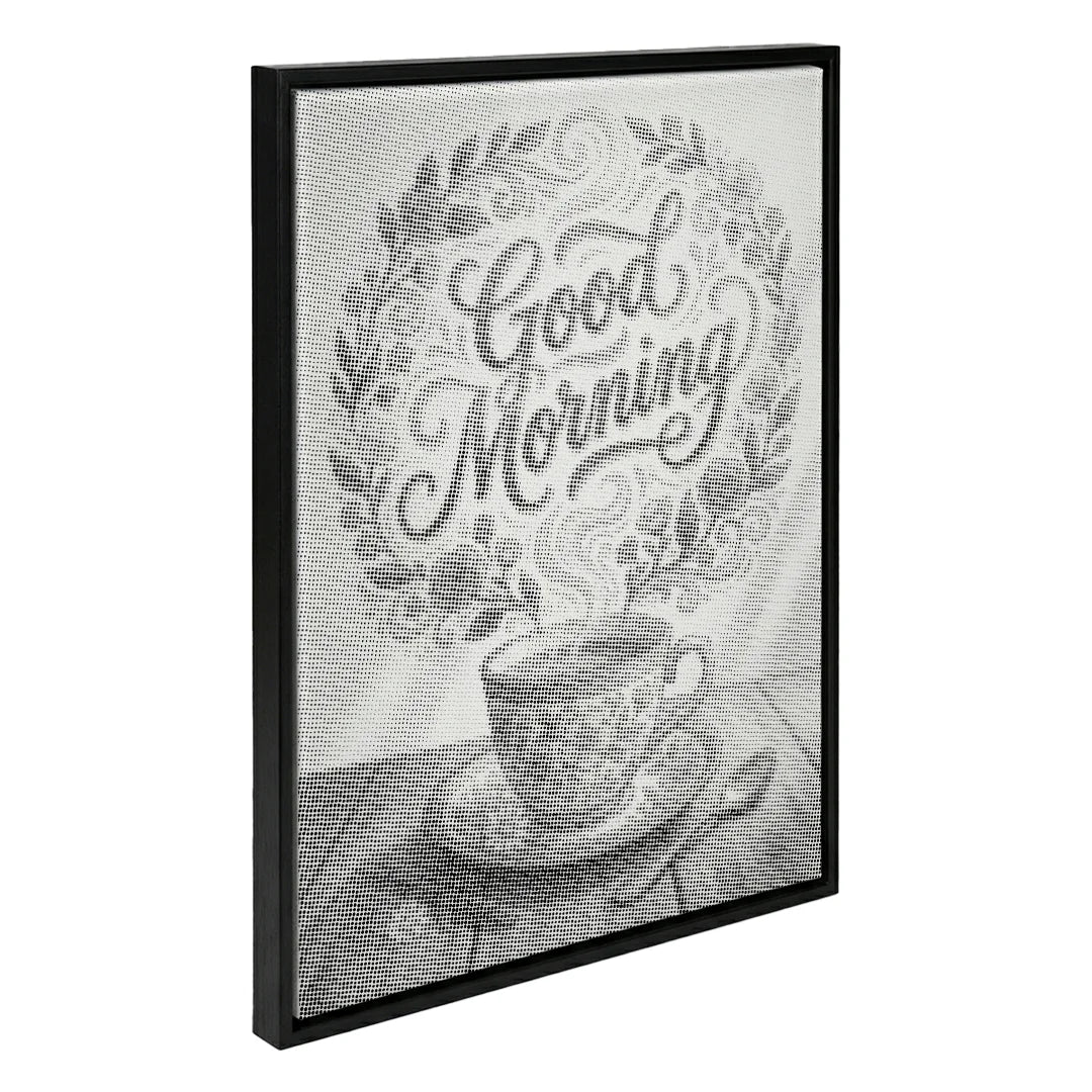 Pittura a punti del caffè del buongiorno