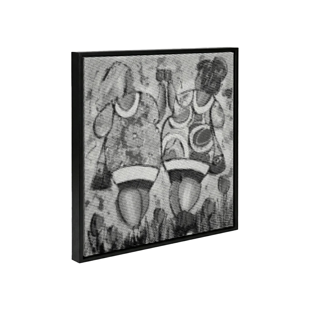 Pittura a punti di pane tostato allegra delle signore