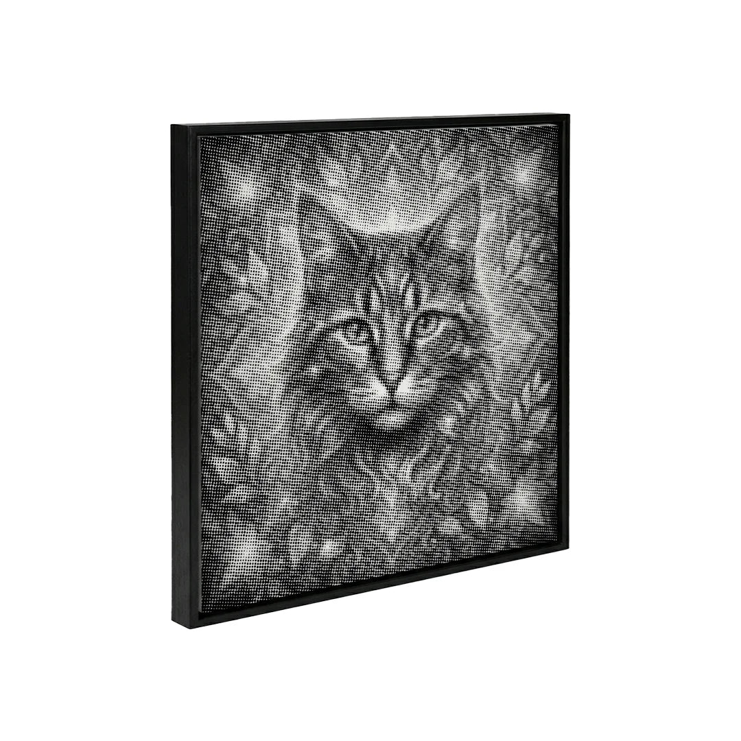 Gatto con pittura a punti di fiori