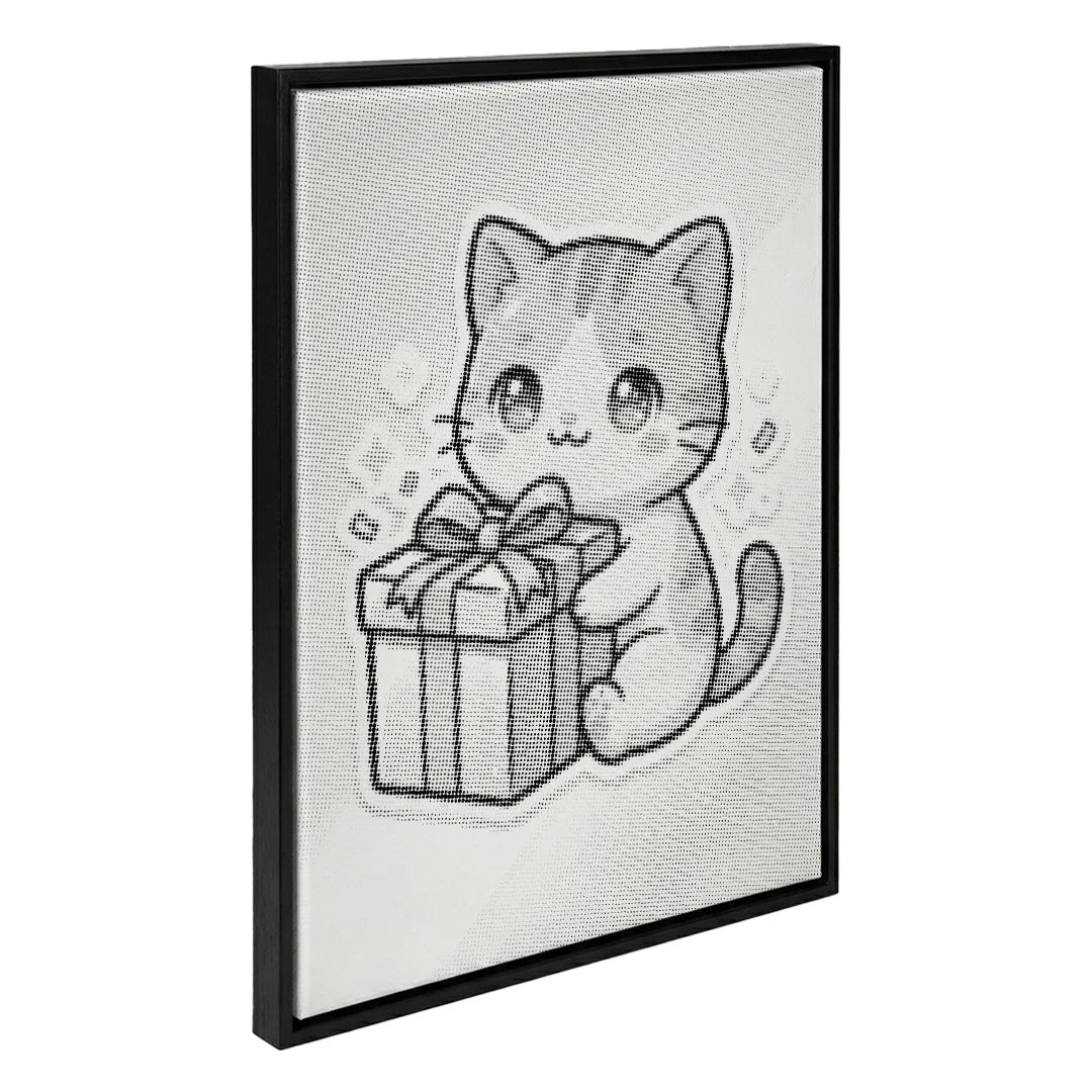 Gatto con pittura a punti regalo