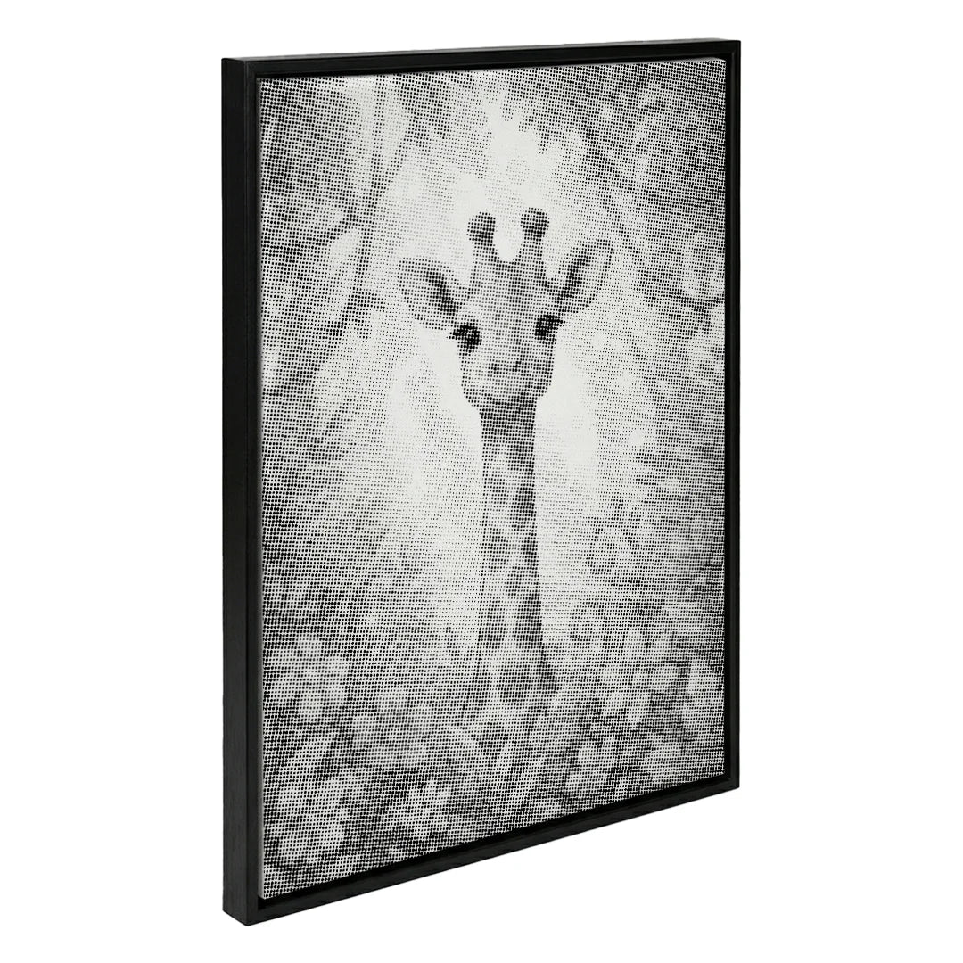 Giraffa con pittura a punti di fiori