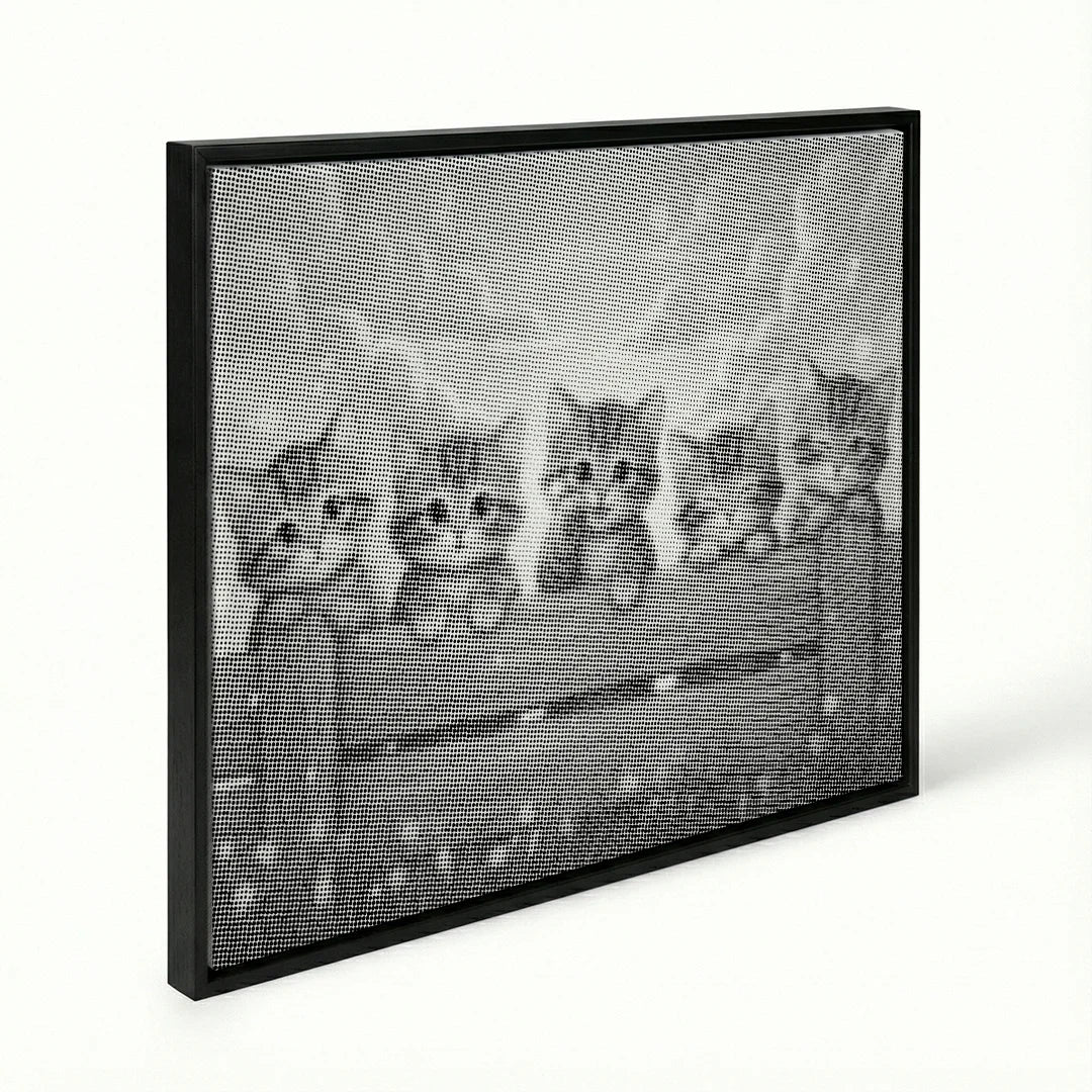 Gattini sul recinto Dot Painting