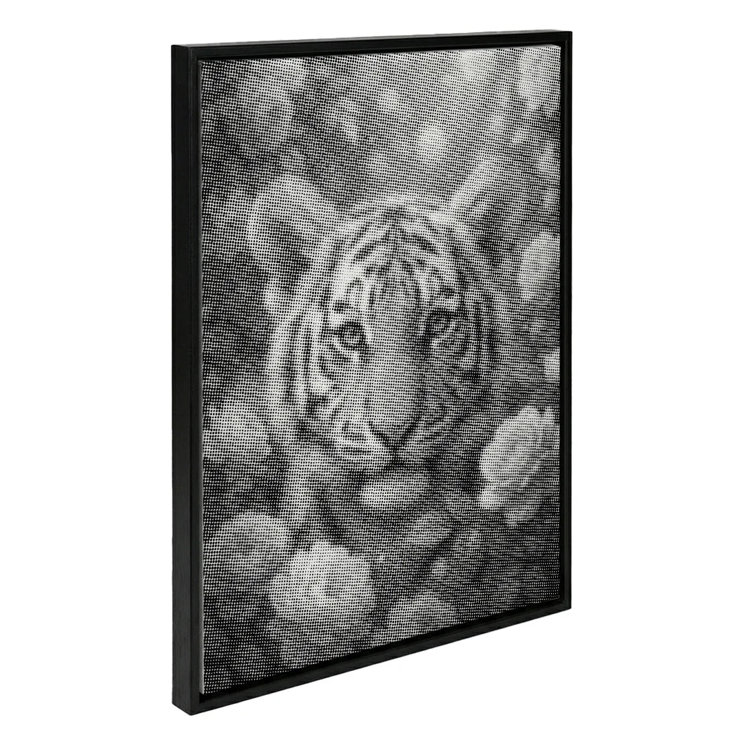 Tigre con pittura a punti di fiori