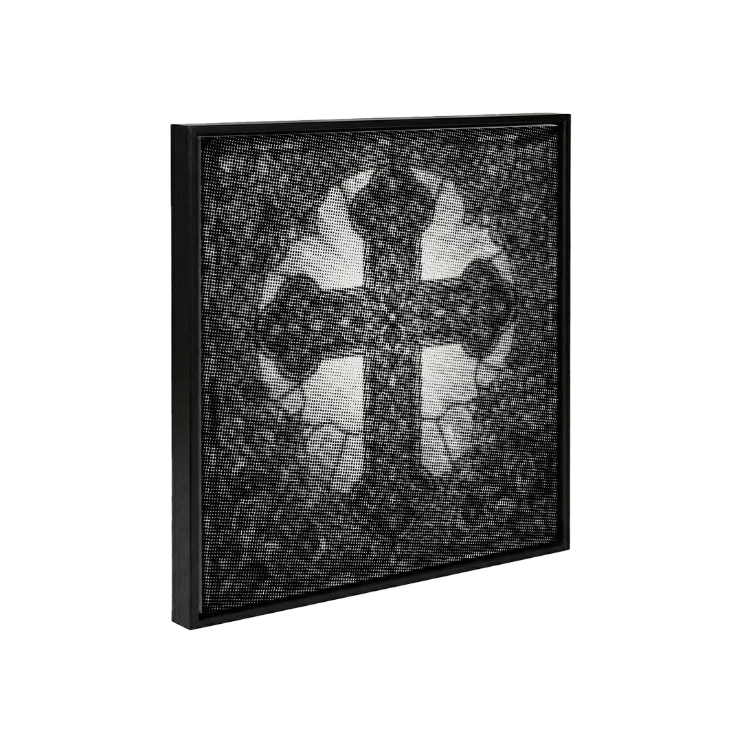 Pittura a punto croce in vetro colorato