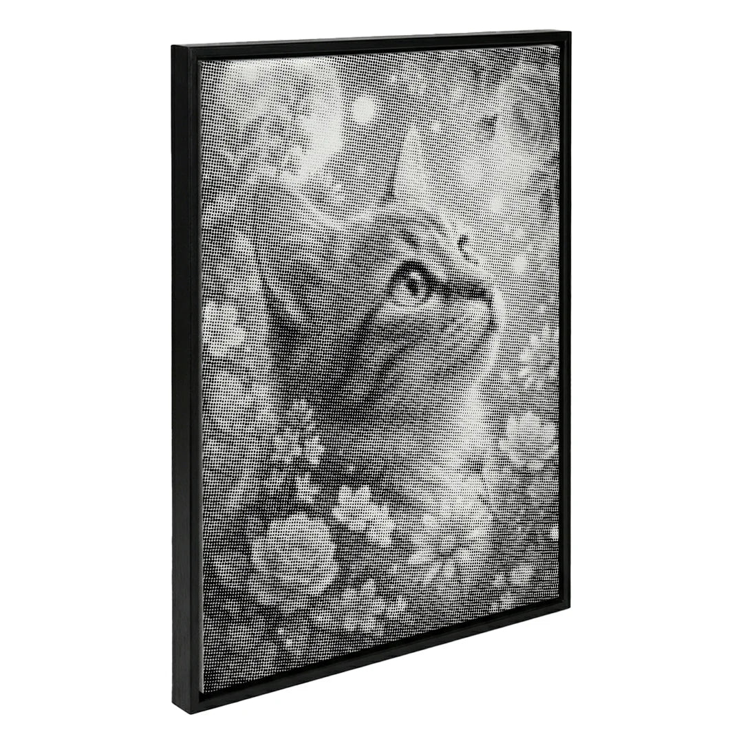 Gatto con pittura a punti di fiori