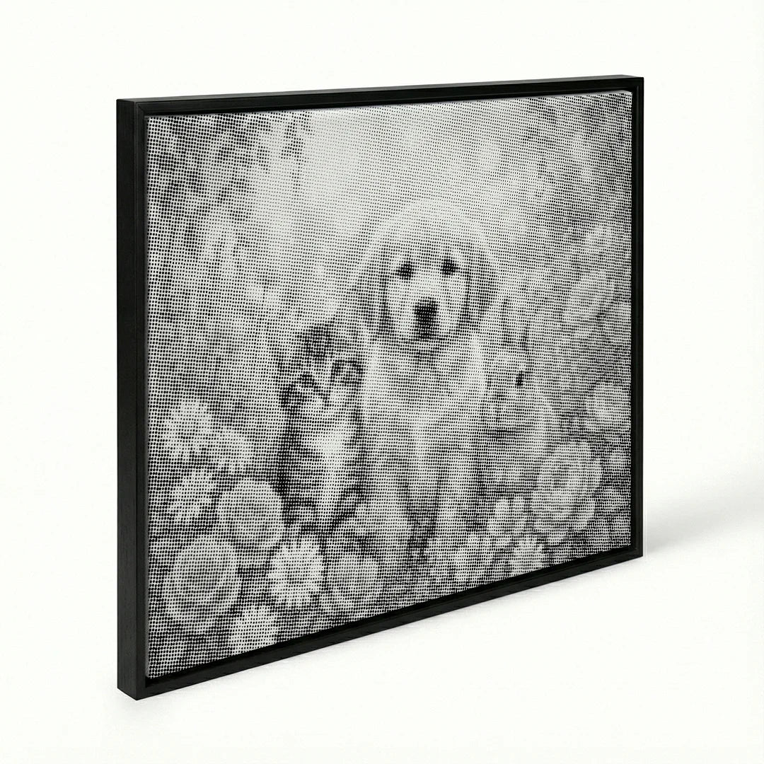 Pittura a pois di gatto, cane e coniglietto