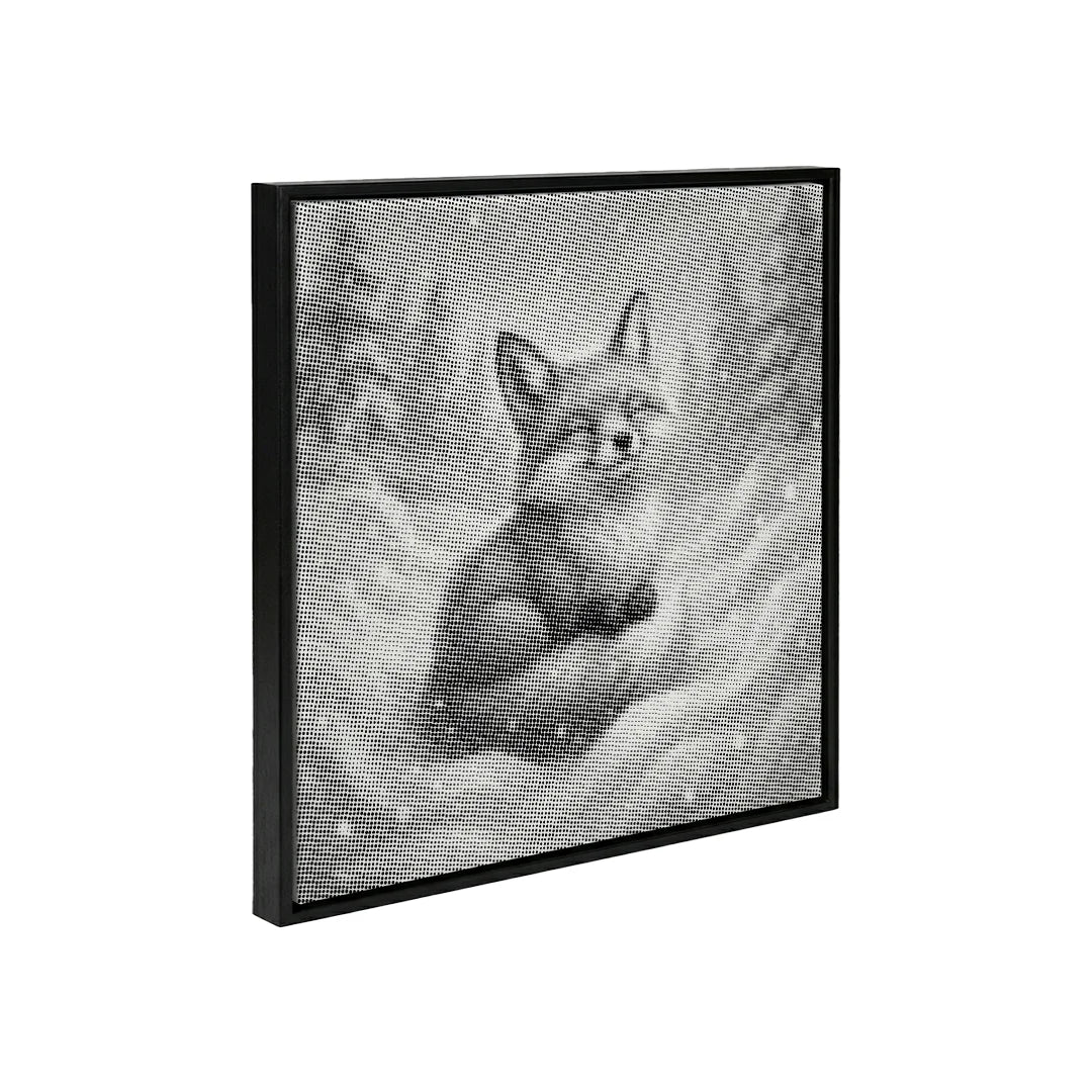 Volpe che gioca nella neve Dipinto a punti