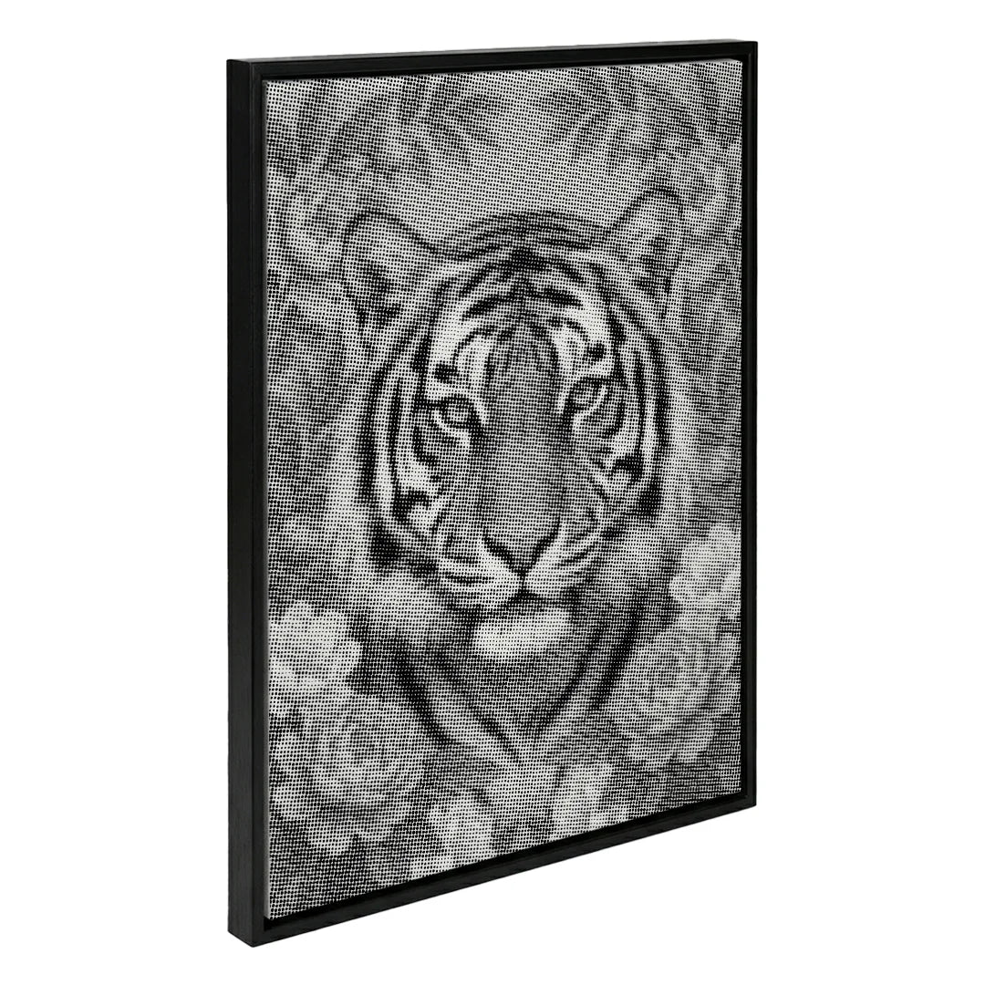 Tigre sui fiori Dot Painting