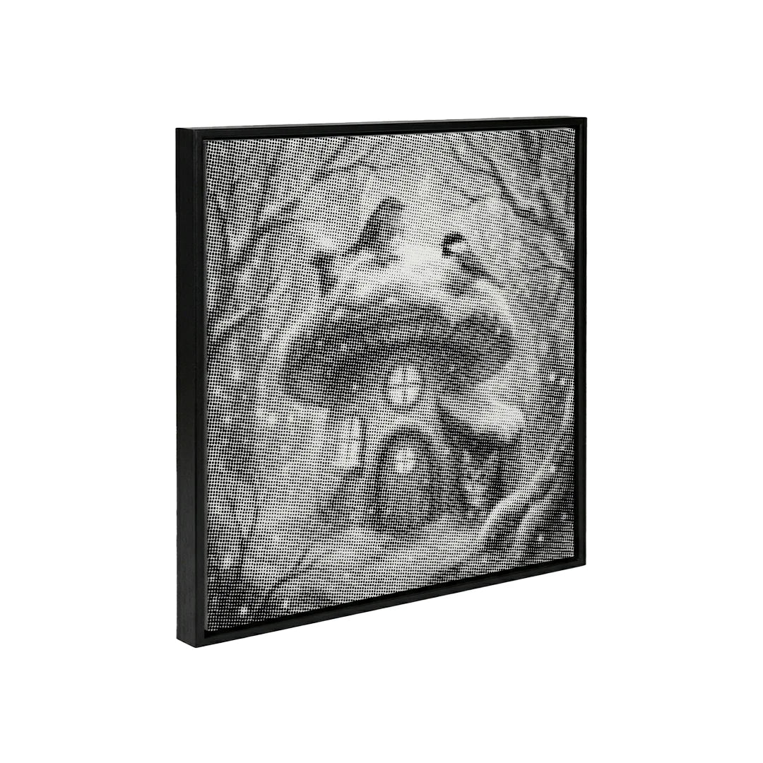 Gattino e uccelli nella pittura a pois di neve