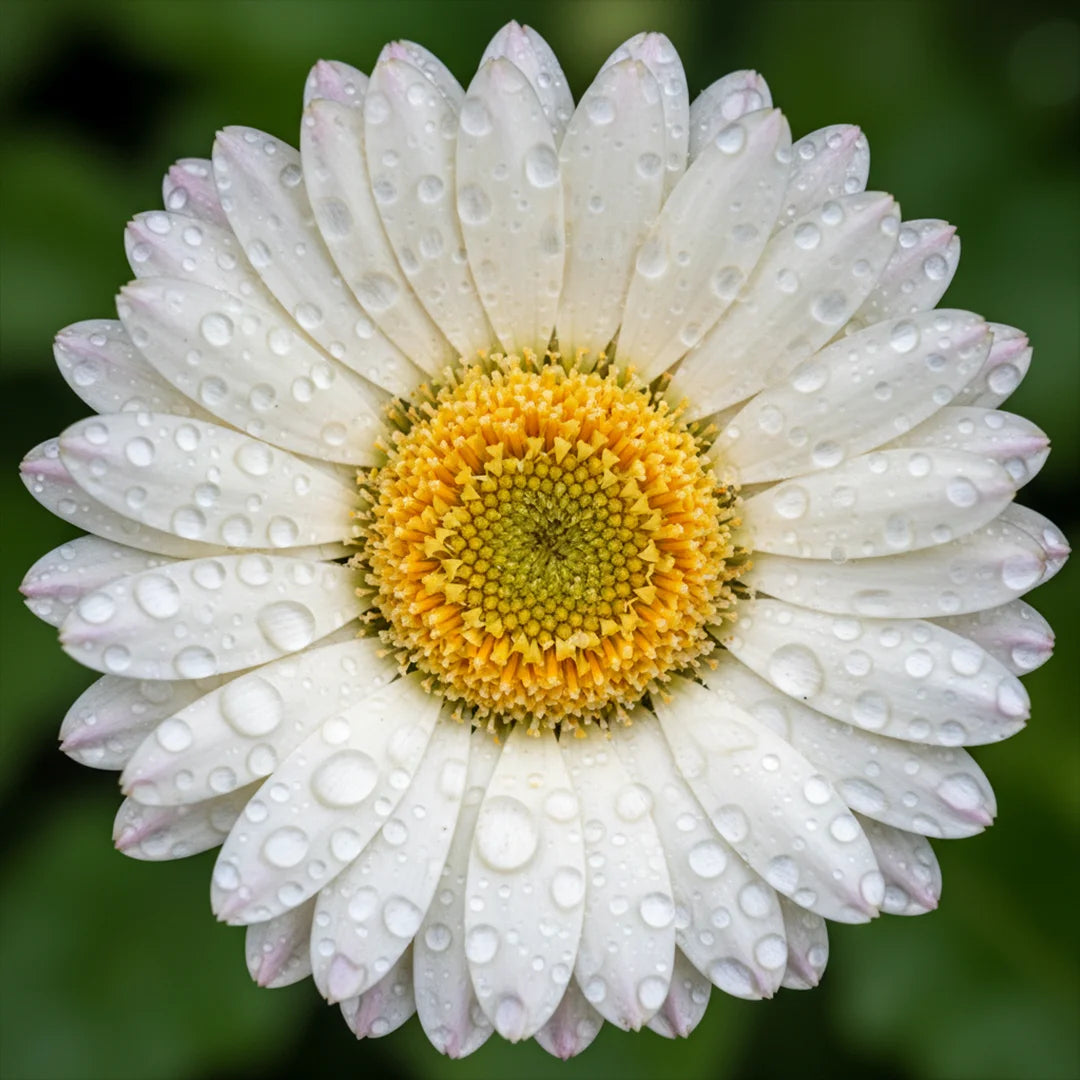 Fiore con la pittura a punti di goccioline d'acqua