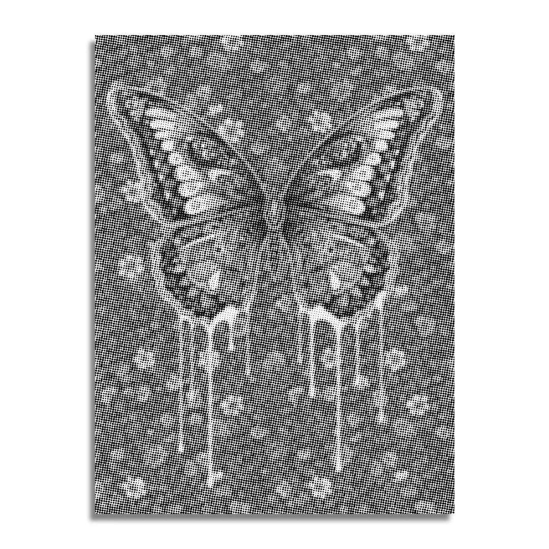 Grazioso dipinto a forma di farfalla