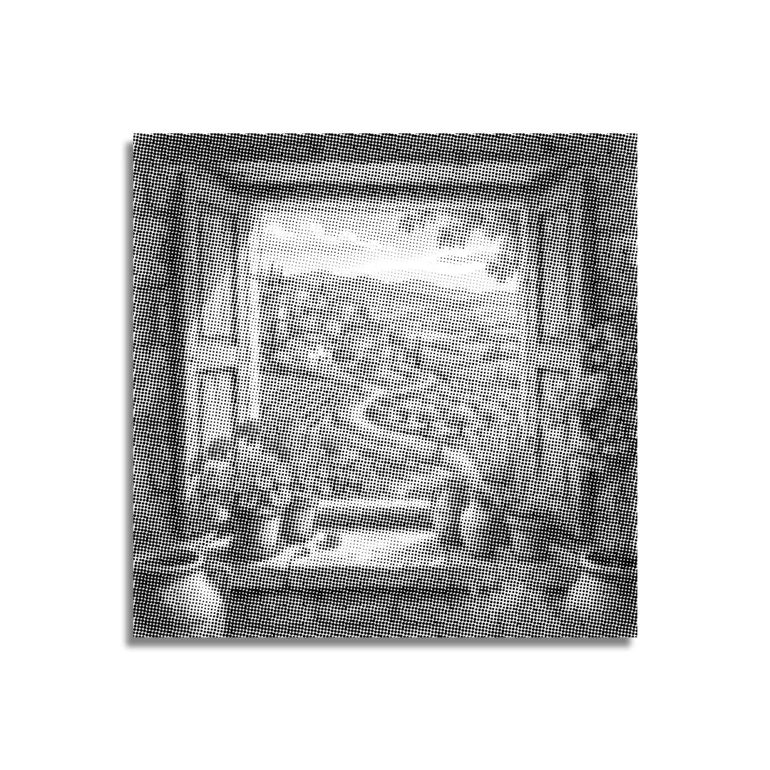 Vista attraverso la pittura a punti persiane