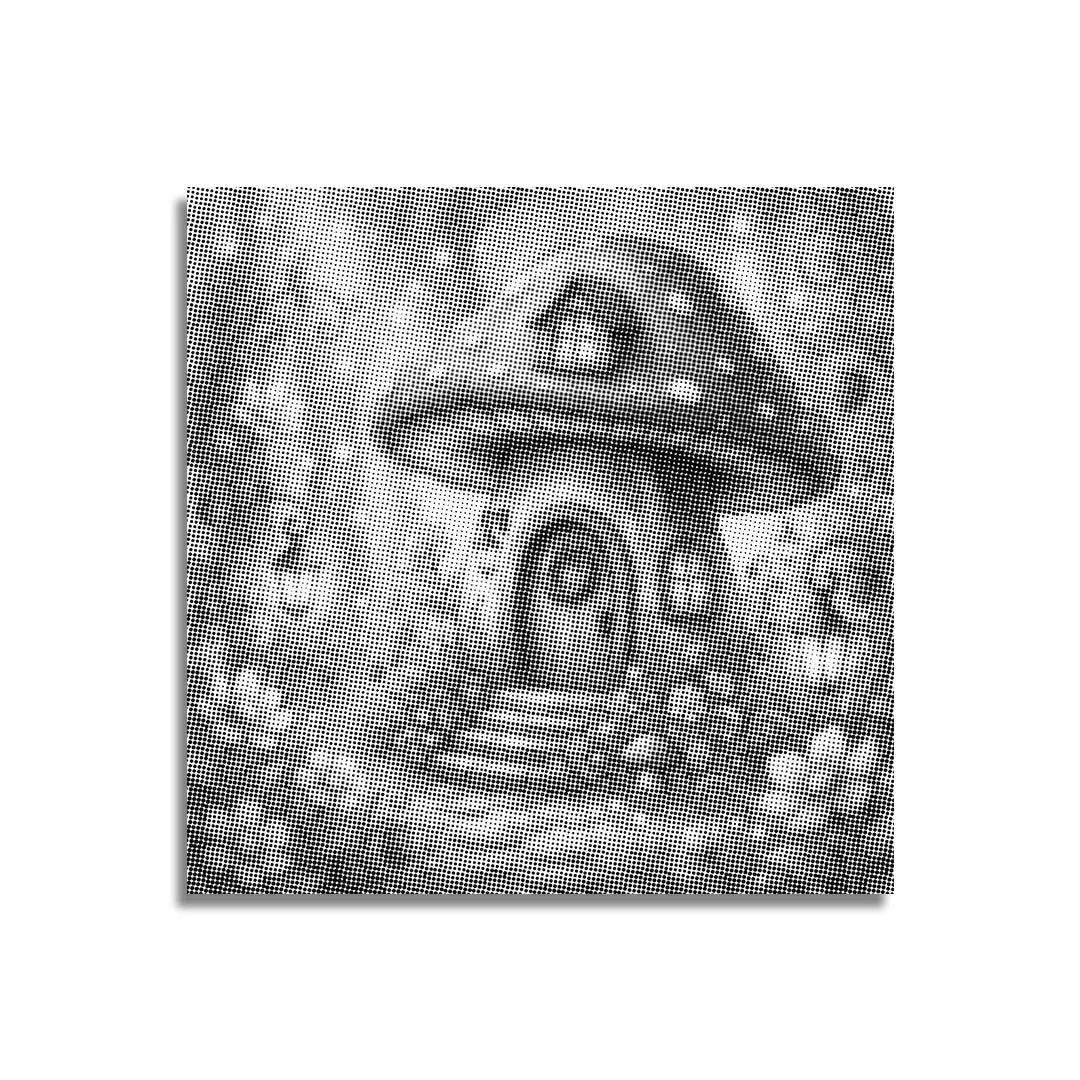 Pittura a punti della casa dei funghi