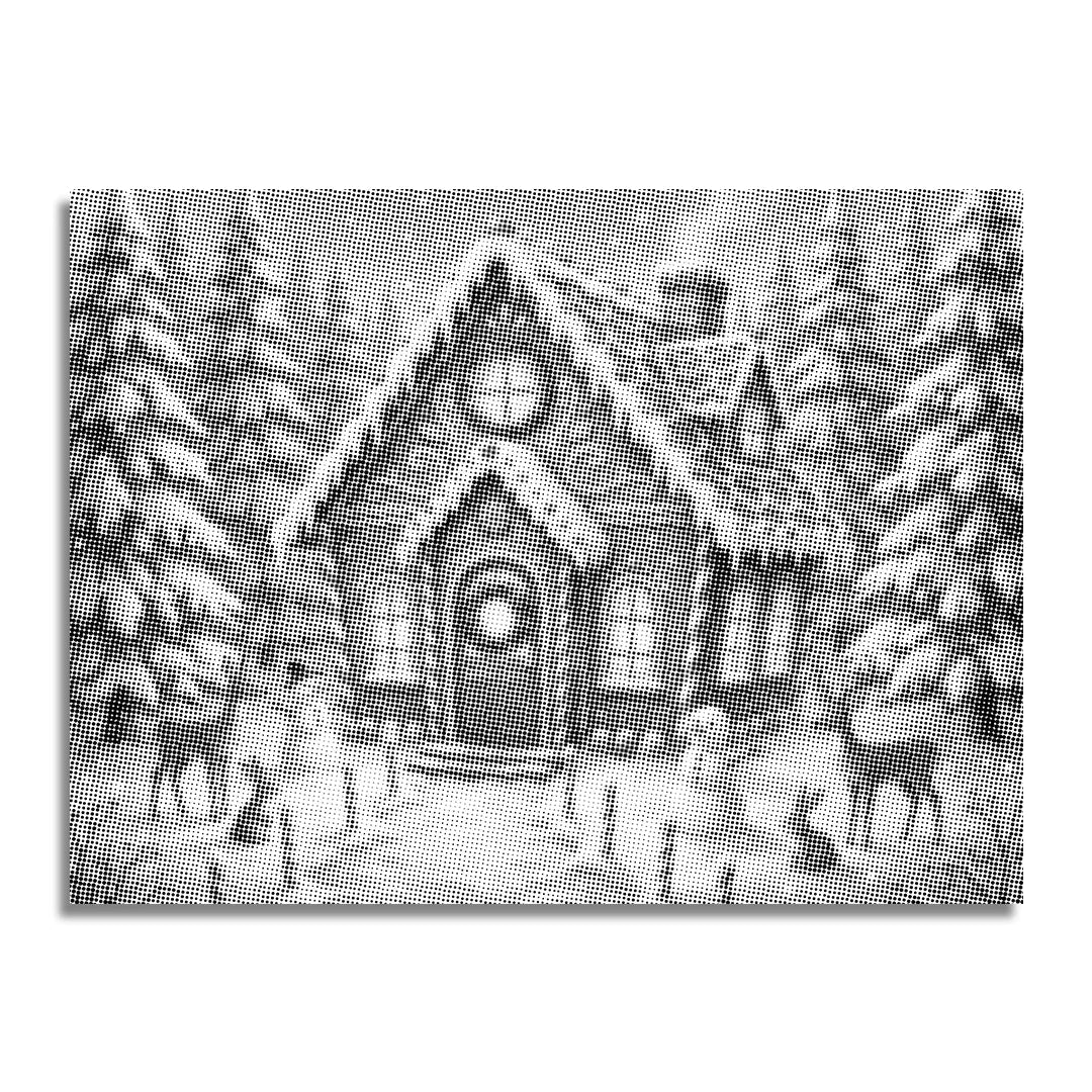 Pittura a punti della casa di caramelle