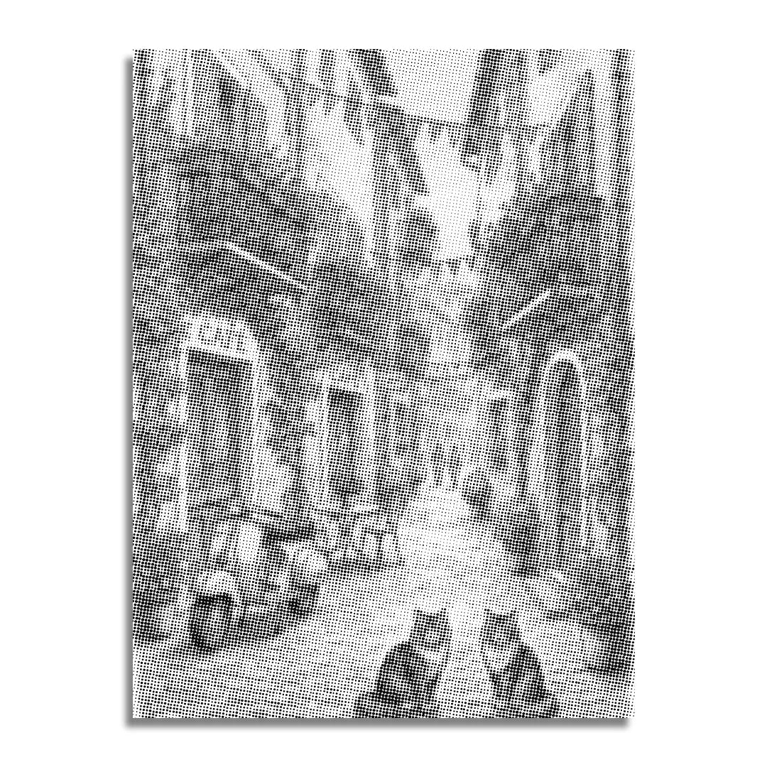 Pittura a punti del villaggio affascinante