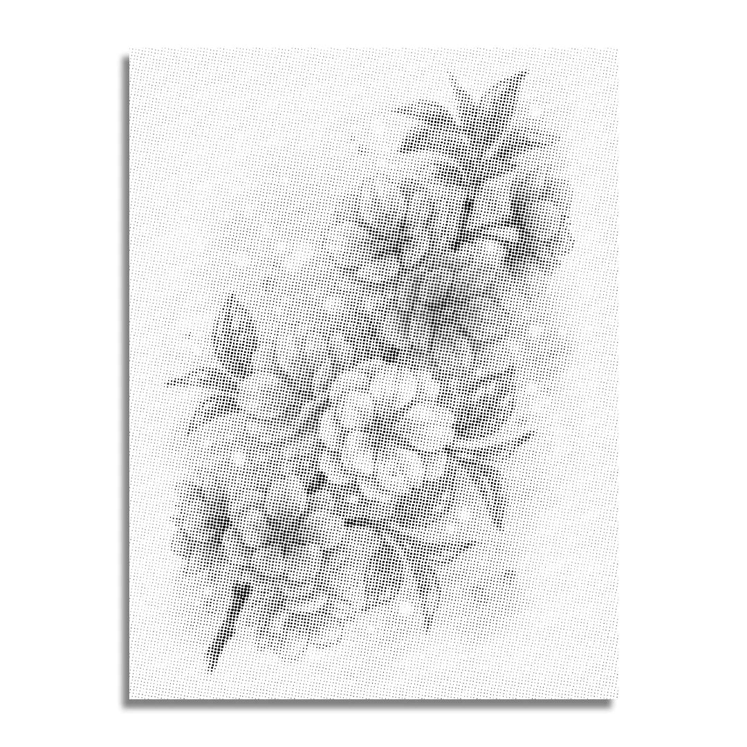 Pittura a punti di fiori di lusso