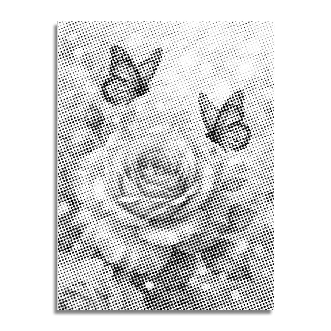 Farfalla con pittura a pois rosa