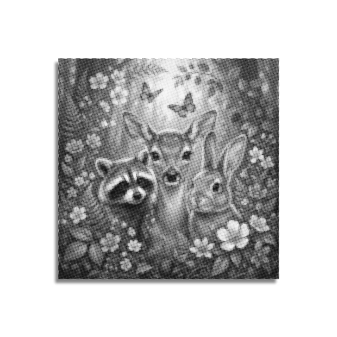 Pittura a punti di animali felici