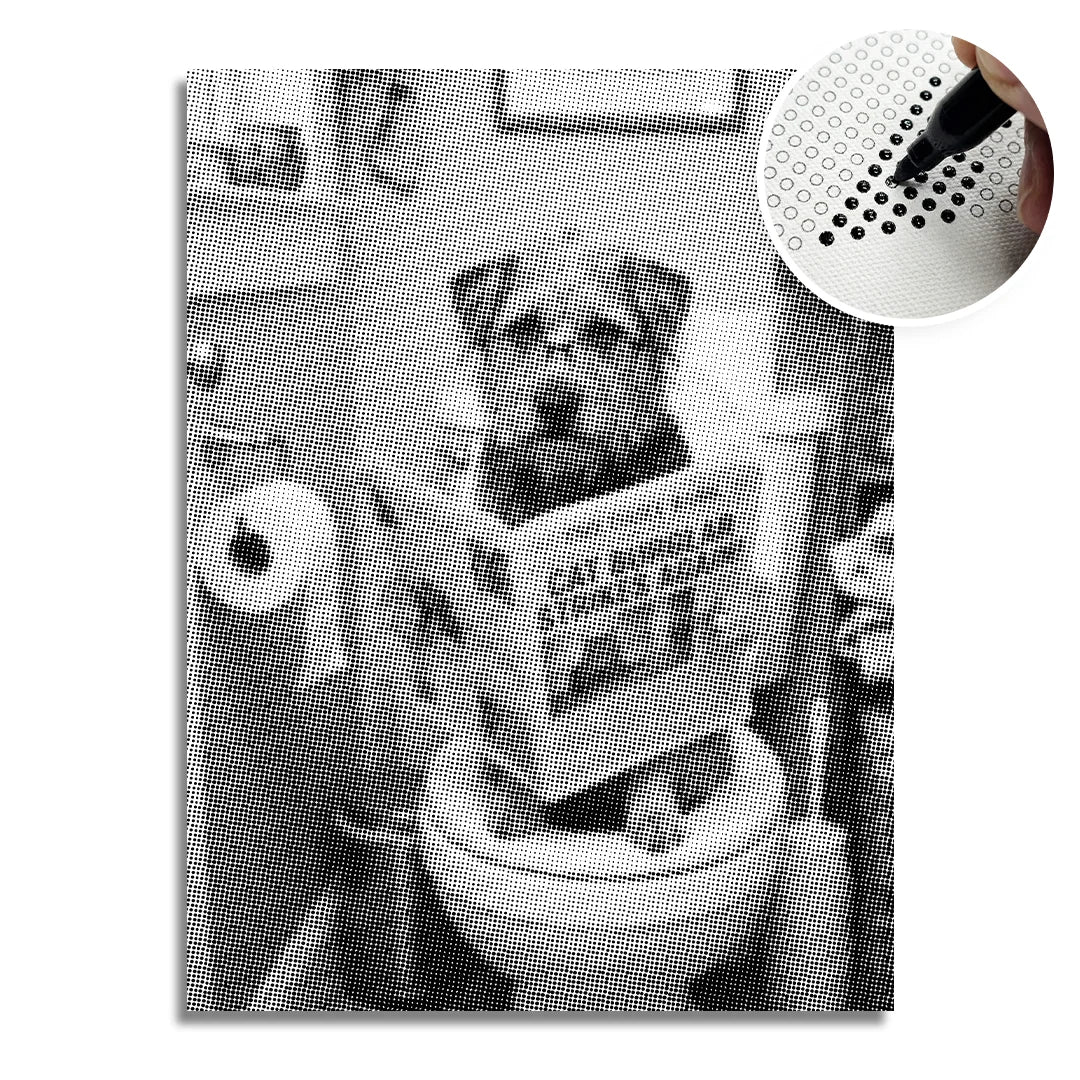 Kit dot painting Cane sul gabinetto Dotpainting.it