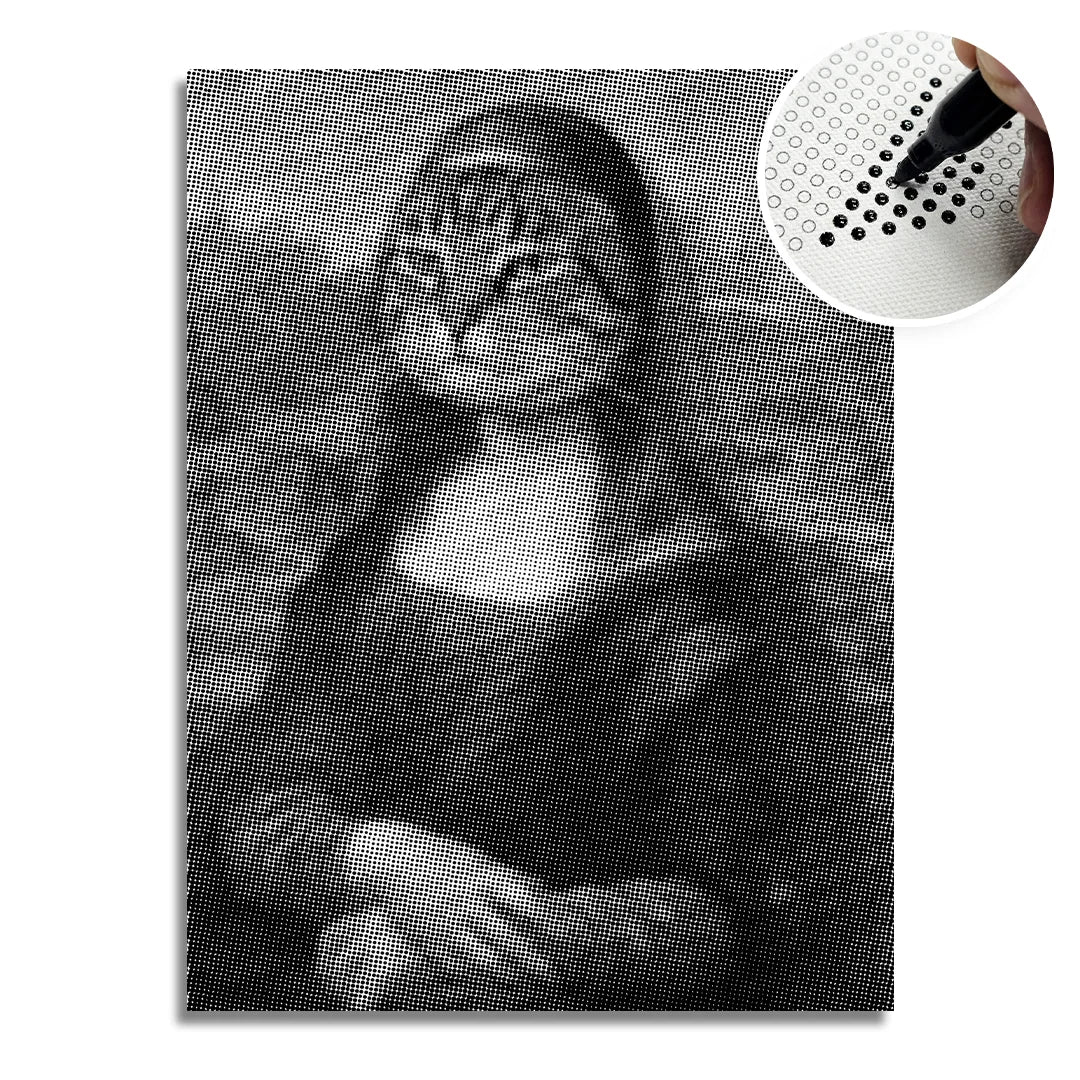 Monna Lisa Cat Dot Pittura