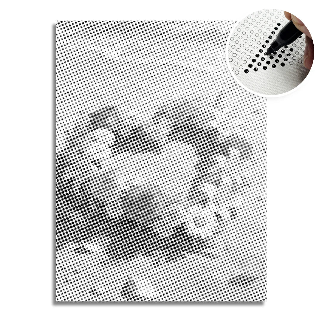 Flowers on The Shore dot painting