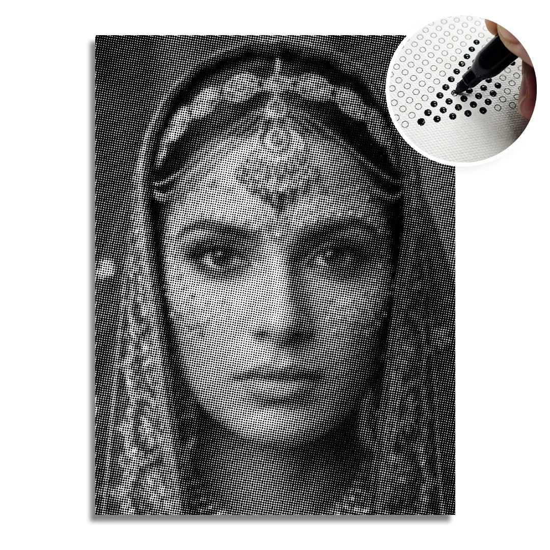 Pittura a punti donna indiana