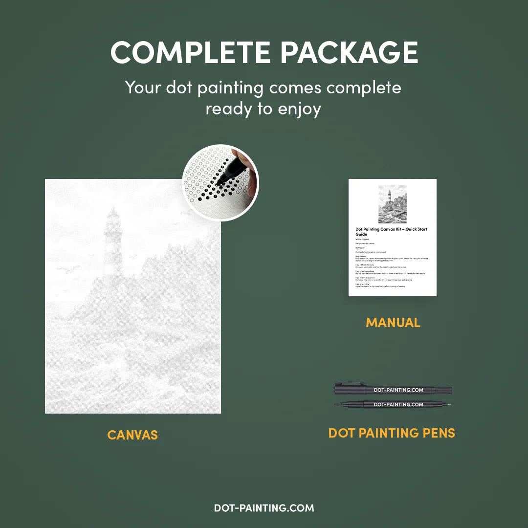 Villaggio al Faro Dot Painting