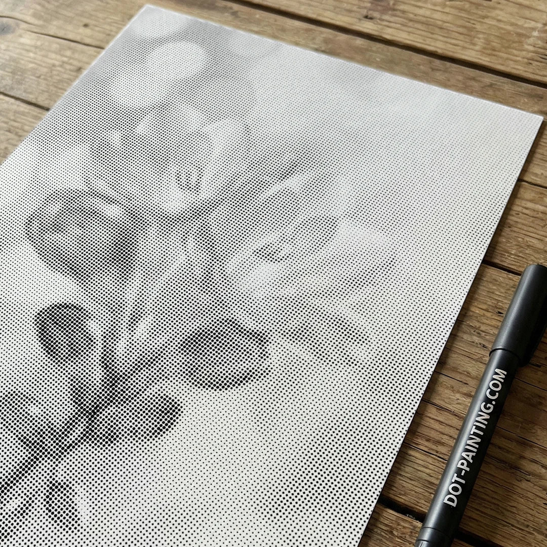 Fiore in aumento Dot Painting