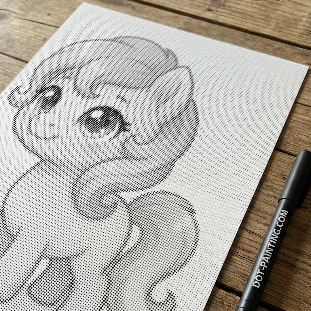 Piccolo dipinto a pois di pony