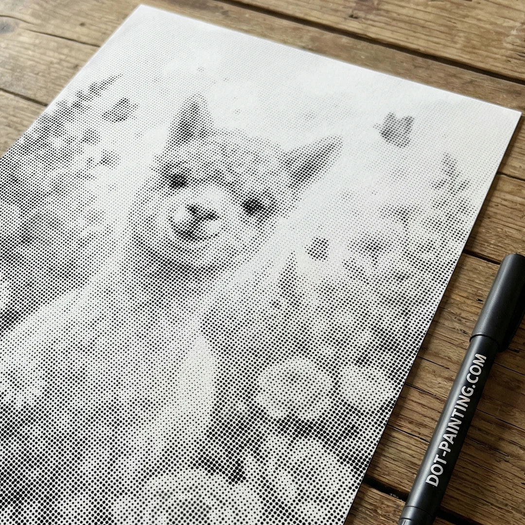 Alpaca con pittura a punti di fiori