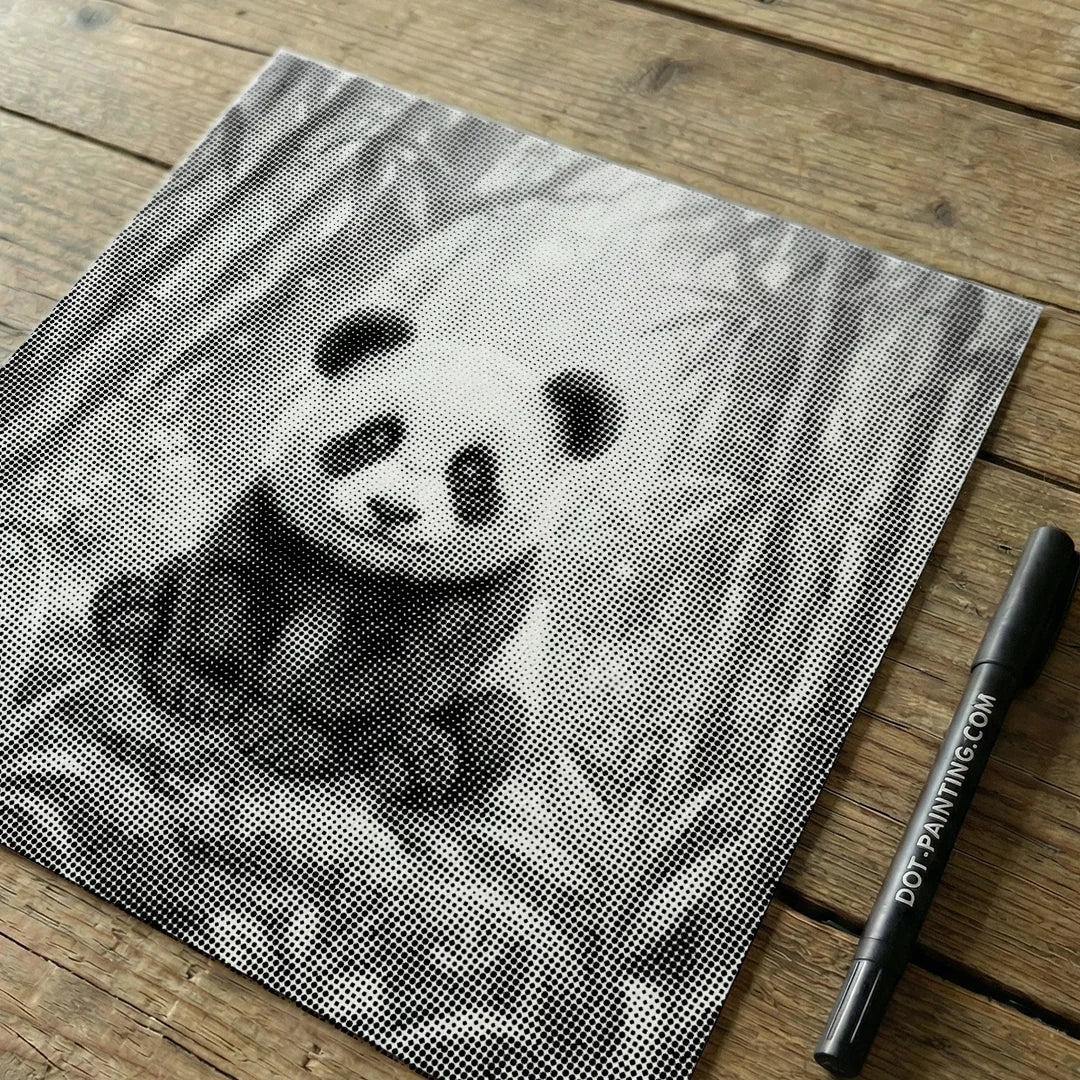 Pittura a punti panda