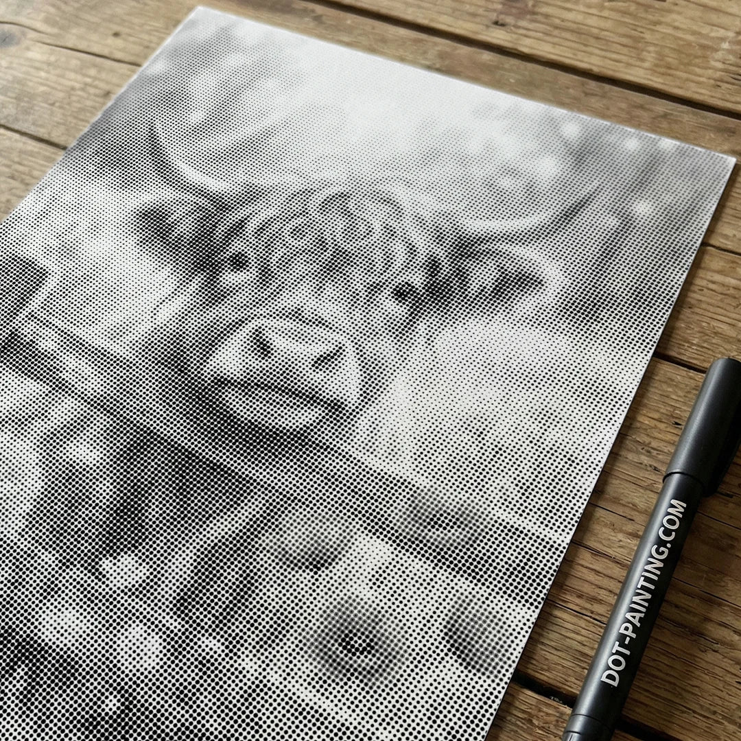 Vitello nella pittura a punti del campo di fiori