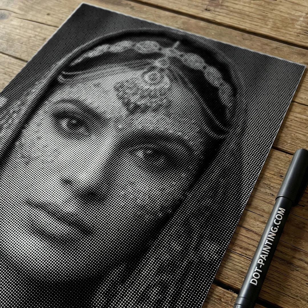 Pittura a punti donna indiana