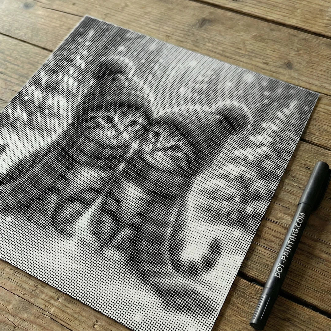 Gattini con cappelli Dot Painting