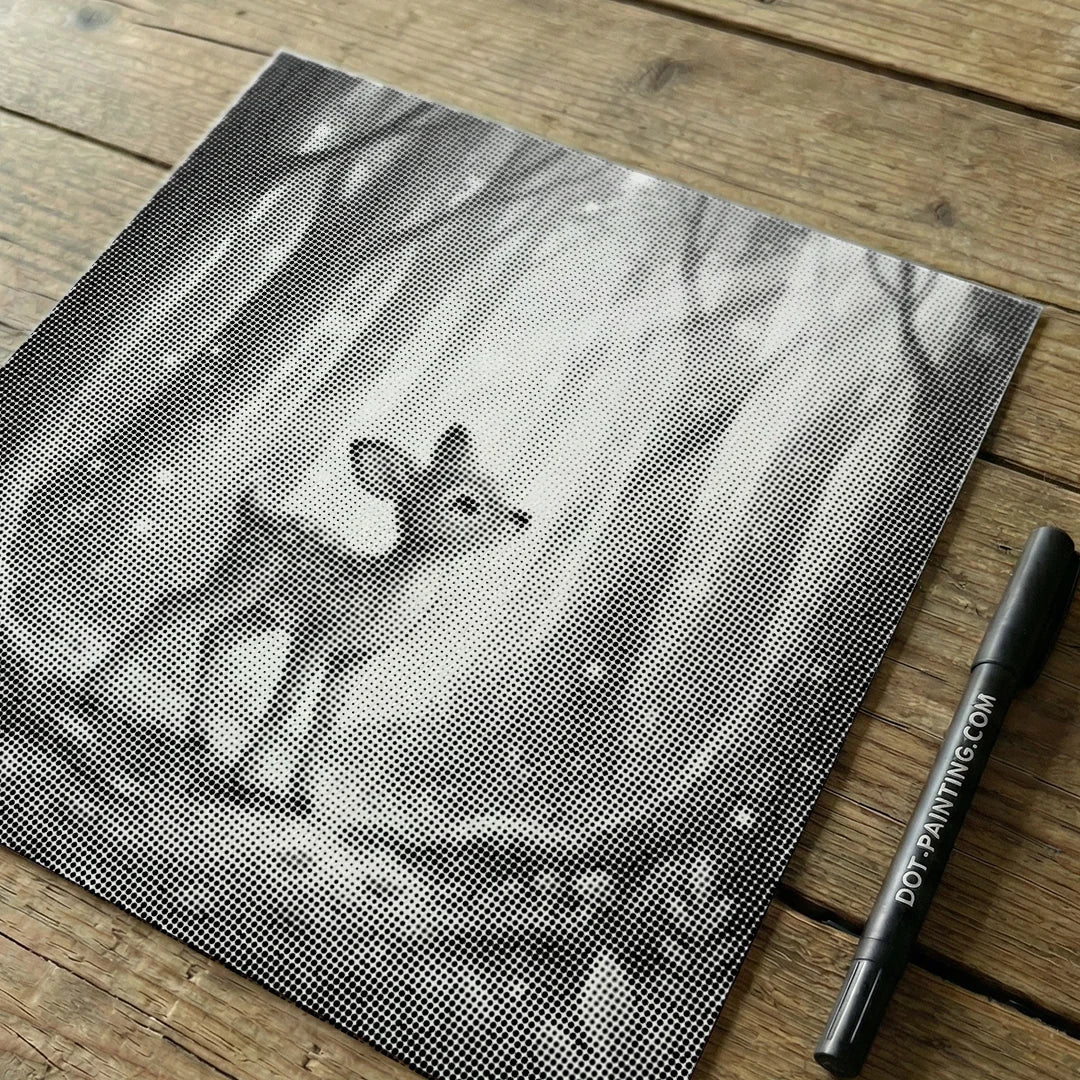 Cervo nel bosco Dot Painting