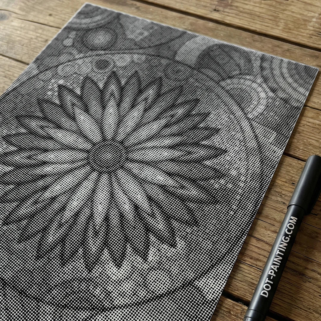 Fiore con puntini Pittura a punti