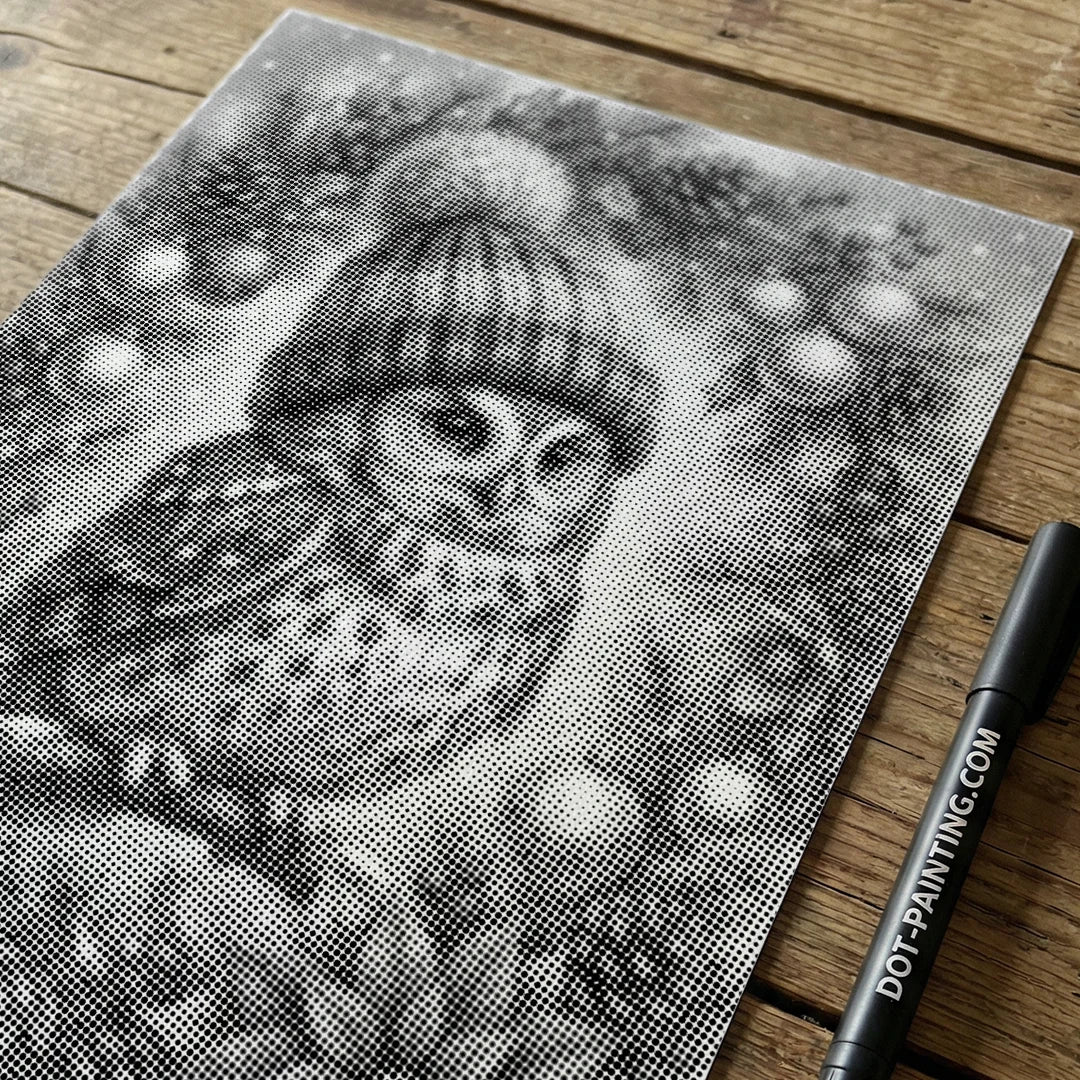 Gufo di Natale nell'albero Dot Painting