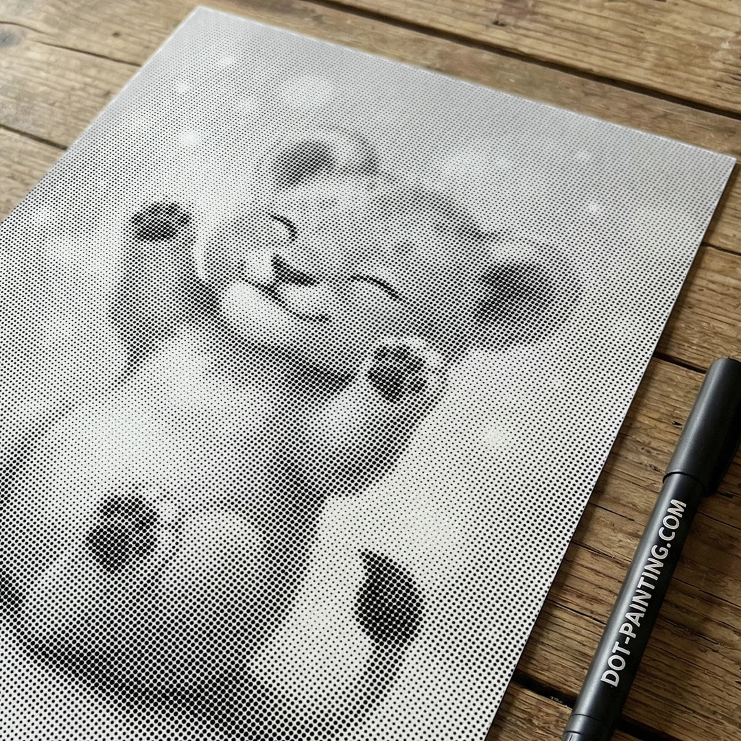 Pittura a punti del cucciolo di leone