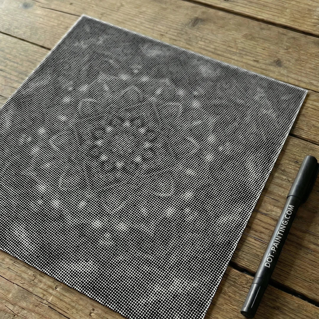 Pittura a punti con piastrelle mandala