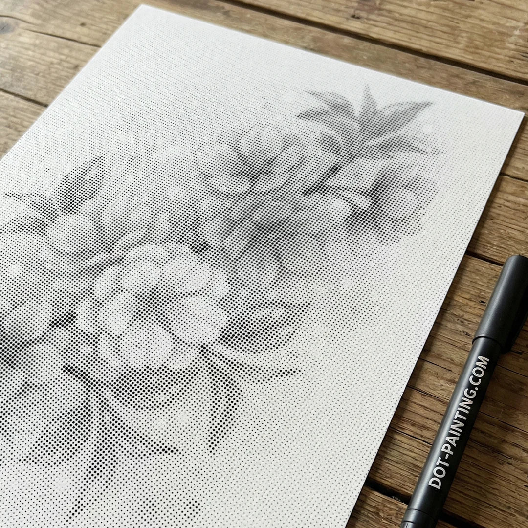 Pittura a punti di fiori di lusso