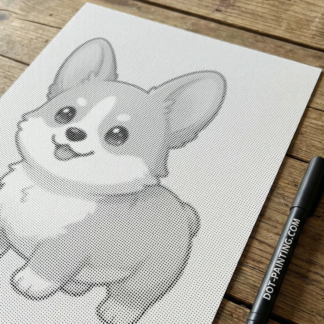 Pittura a punti del cucciolo