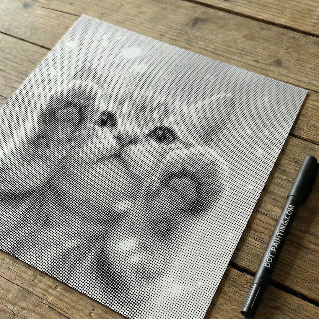 Simpatico dipinto a punti di gatto