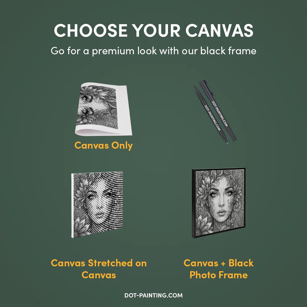 Pittura a punti del viso botanico