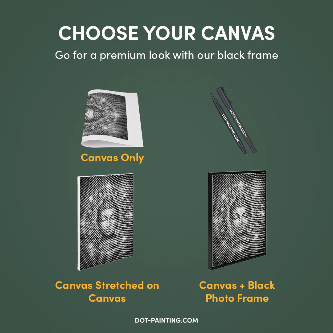 Buddha con pittura a punti di fiori