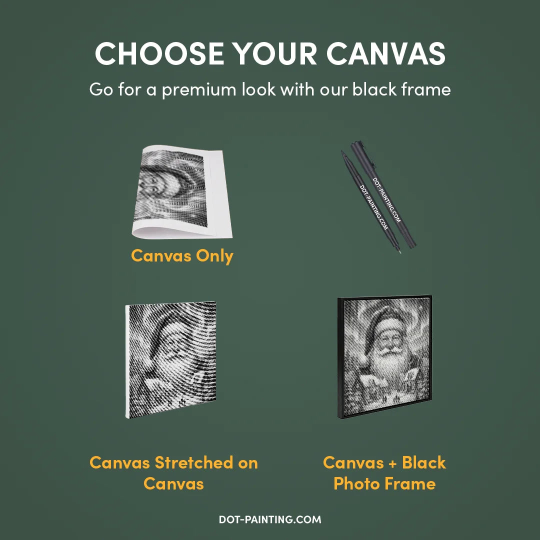 Pittura a punti del villaggio di Natale