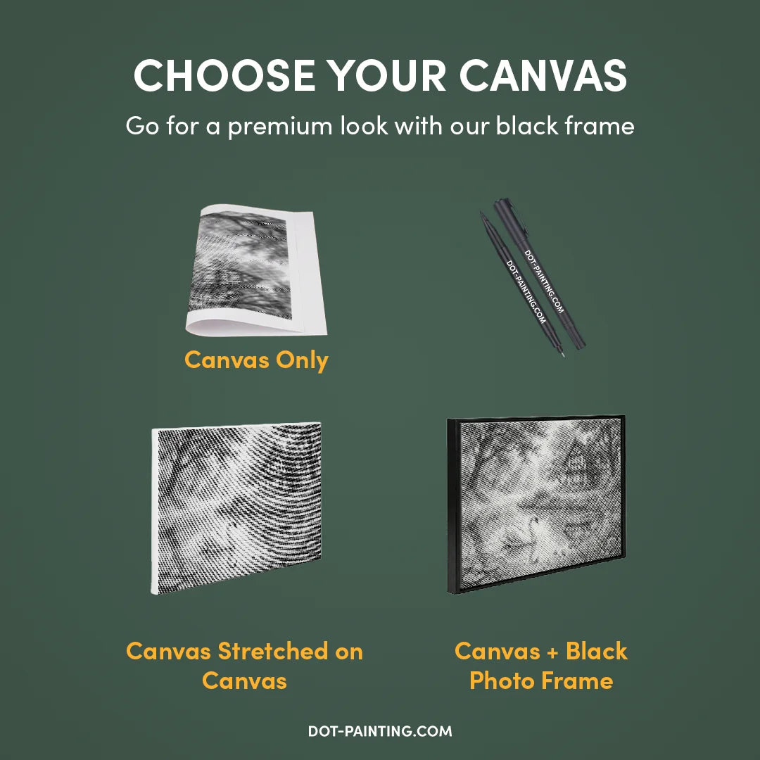 Pittura a punti del Lago dei Cigni